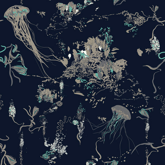 navy blue pattern wallpaper
