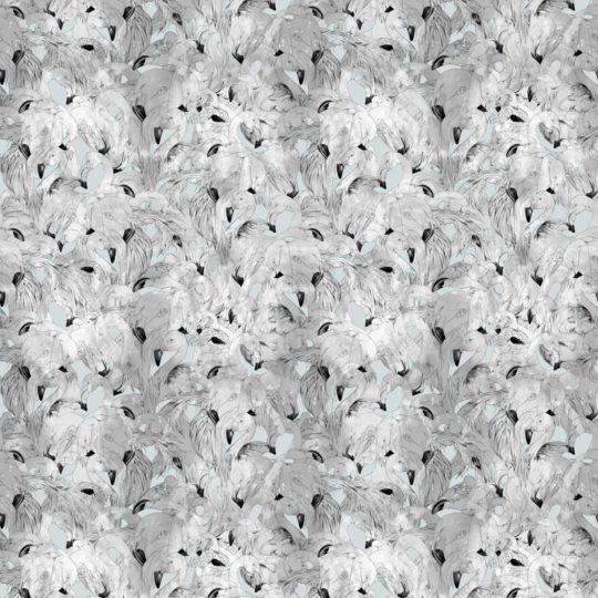 Flamingo Wallpaper Pale Blue