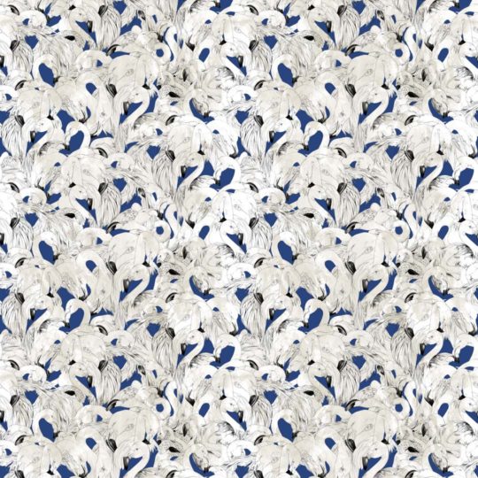 Flamingo Wallpaper Navy