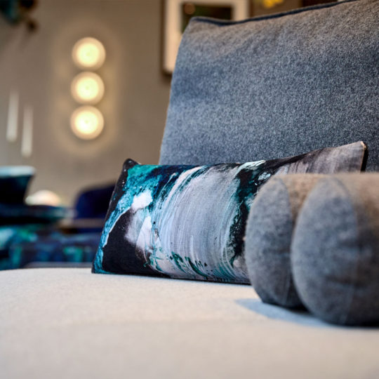 Velvet Lumbar Cushion By 17 Patterns