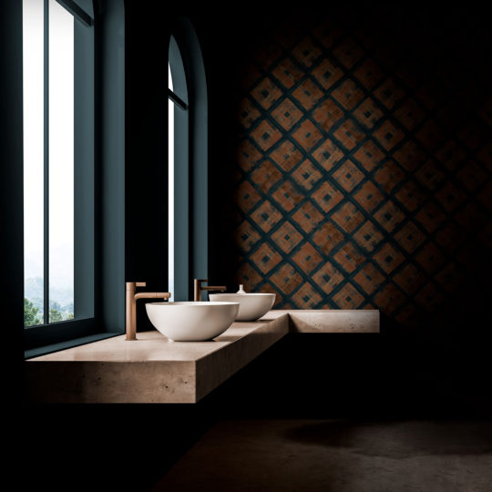 Clays Hatch Wallpaper Terracotta