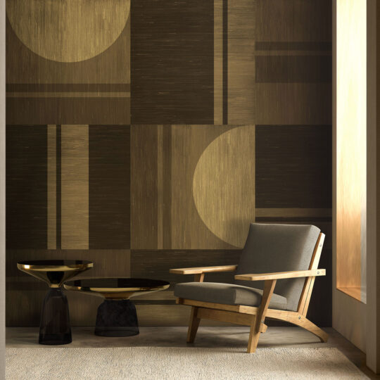 17 Patterns ‘Returning Home’ wallpaper is an architectural and biospheric design.