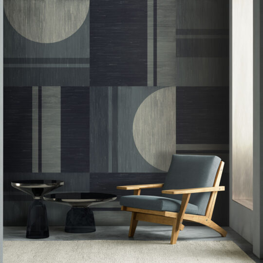 17 Patterns ‘Returning Home’ wallpaper is an architectural and biospheric design.