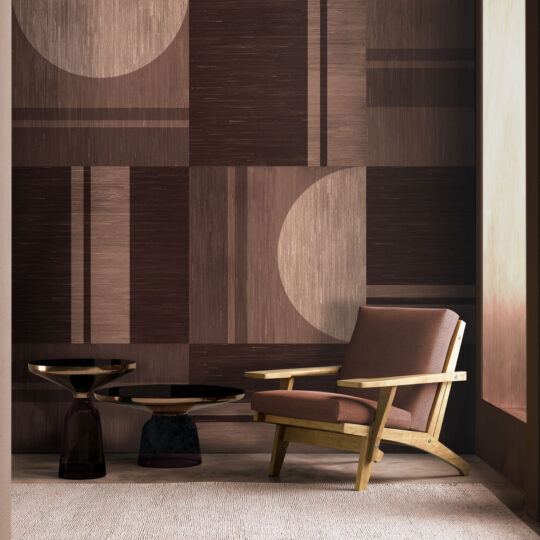 17 Patterns ‘Returning Home’ wallpaper is an architectural and biospheric design.