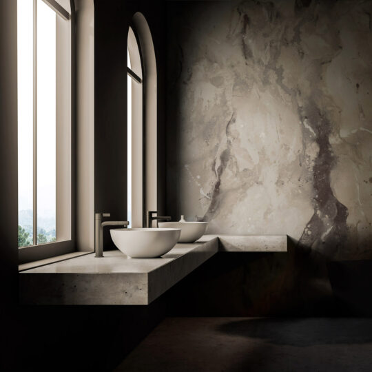 Paria wallpaper brings a sense of the outdoors into interior spaces, offering an earthy yet refined aesthetic that celebrates the untamed beauty of nature’s artistry.