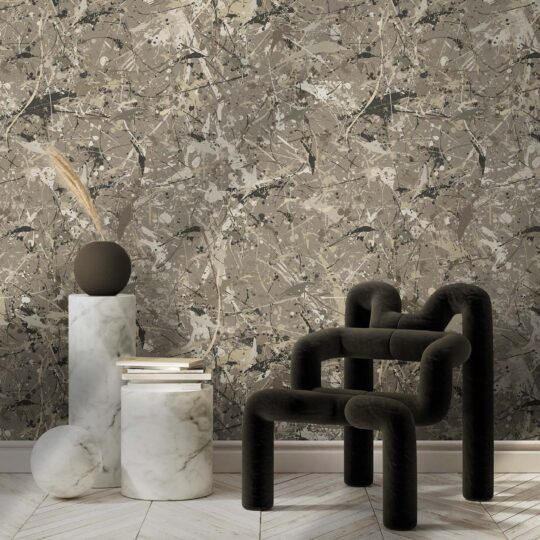 Synchronicities is a bold, immersive wallpaper that transforms any space into a living canvas of abstract expression.