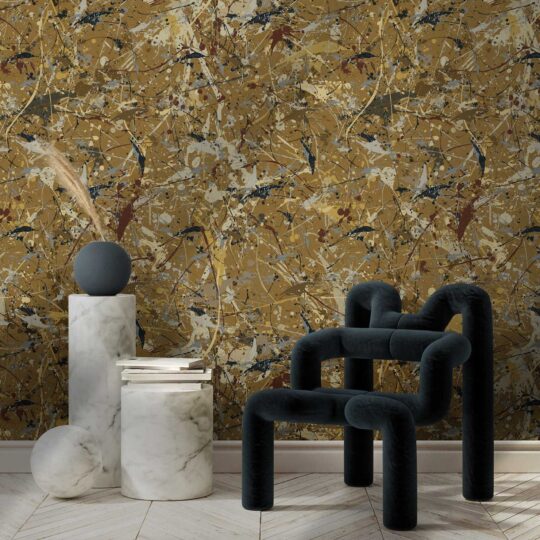 Synchronicities is a bold, immersive wallpaper that transforms any space into a living canvas of abstract expression.