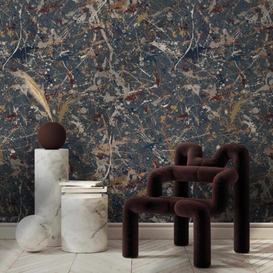 Synchronicities is a bold, immersive wallpaper that transforms any space into a living canvas of abstract expression.