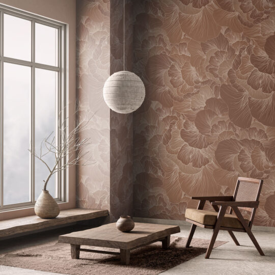 Venation Mocha Wallpaper