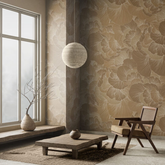 Venation Caramel Wallpaper