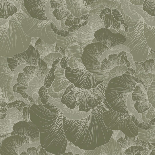 Transporting you into nature’s own playground. Venation Wallpaper Olive. Delivered in contemporary green hues, its intricate line work in tonal lighter shades enhances this botanical illustration, inviting the outside into your home.