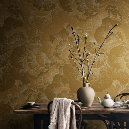 Venation Mustard Wallpaper