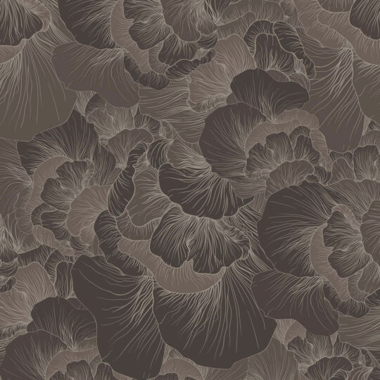 Transporting you into nature’s own playground. Venation Wallpaper Chocolate. Delivered in dark brown hues, its intricate line work in tonal lighter shades enhances this botanical illustration, inviting the outside into your home.