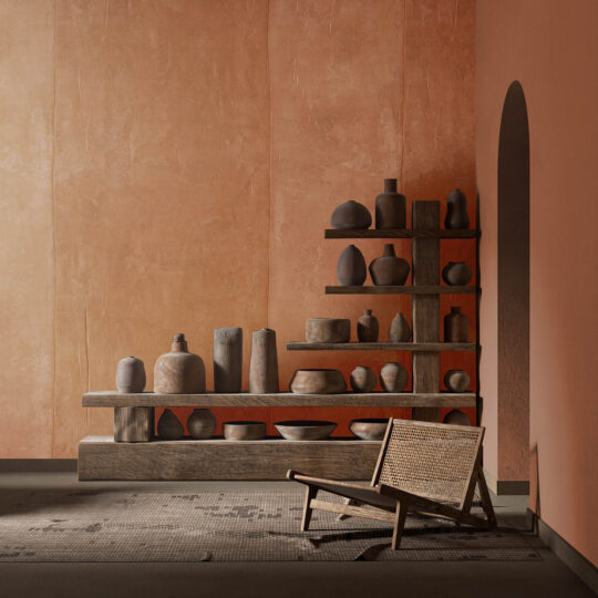 Velar Plain Marmalade Wallpaper