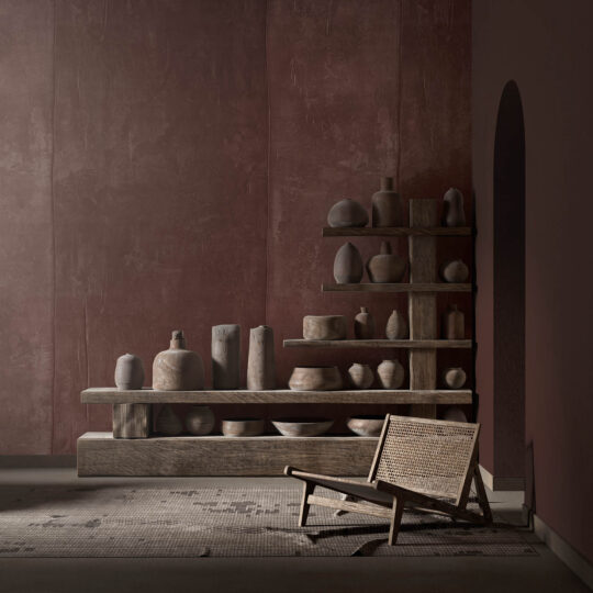 Velar Plain Burgundy Wallpaper