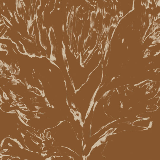 As If I Knew Her moves like a half-held memory across the wall. The mark-making is raw and confident — part botanical study, part abstract expressionism.