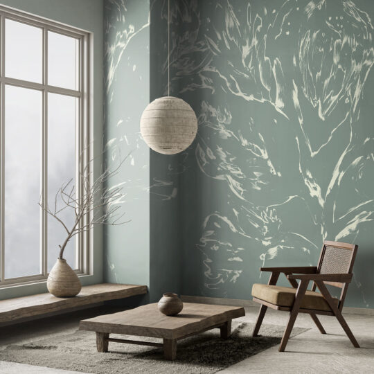 As If I Knew Her moves like a half-held memory across the wall. The mark-making is raw and confident — part botanical study, part abstract expressionism.