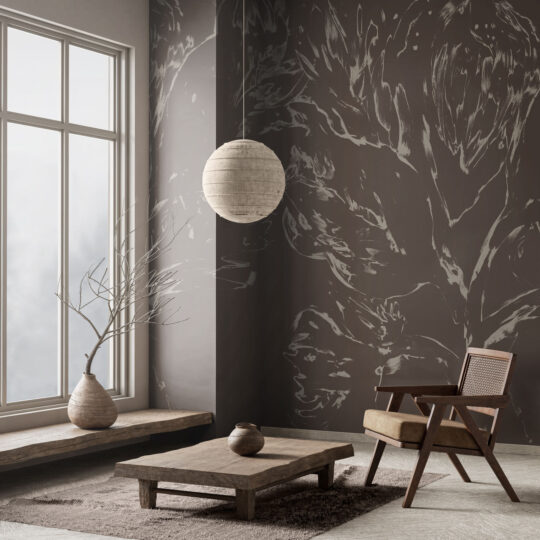 As If I Knew Her moves like a half-held memory across the wall. The mark-making is raw and confident — part botanical study, part abstract expressionism.
