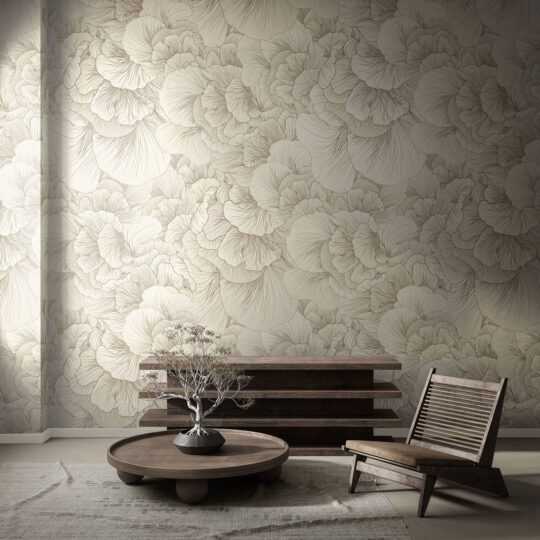 Venation Ivory Wallpaper